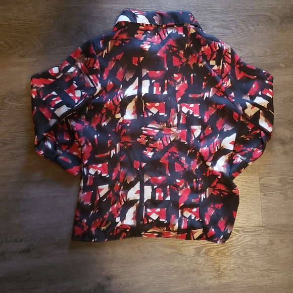 L, Red & Black with Lace & Ruffle Laura Blouse - Picture 5 of 11